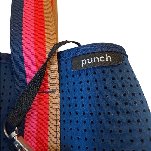Punch Australian Explorer Neoprene 3 Pc Navy Totes with rainbow strip straps - Picture 4 of 12
